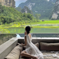 White beach dress fairy long skirt elegant super fairy seaside vacation R1563