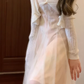 Gentle and elegant mesh suspender dress, beautiful waist and elegant long skirt R0490