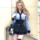 College style shirt women 2025 large size design high waist skirt suit R1038