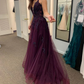 Dark Purple long Prom Dresses Evening Gown      S3530