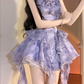 Tea break French sweet puffy suspender dress super fairy forest fairy dress high-end R1653