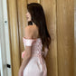 Off The Shoulder Pink Long Prom Dress Formal Evening Party Dress        S6746