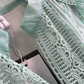 French retro palace style temperament long sleeves V-neck waist slim lace splicing mesh dress fairy skirt R0314