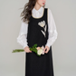 French retro suspender dress new style age-reducing beautiful suit skirt two-piece suit R2361