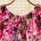 2025 new style ruffled one-shoulder printed two-way long skirt high waist slimming super fairy big swing dress R0352