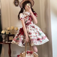 Strawberry Heart Lolita Short Sleeve Dress Cute Lolita Princess Dress Cake Tutu Skirt R1691