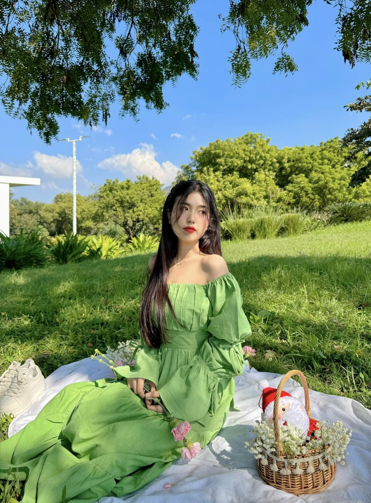 Flowy Chiffon Women's Prom Gown Green Waist Fitted Maxi Evening Dress Party Dress — Fall Outfit 2026 New  RS3348