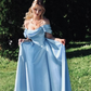 Clean Silky Women's Prom Gown Pale Blue Corset Maxi Evening Dress Birthday Dress — Fall Outfit 2026 New RS3139