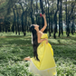 Vibrant Puffy Tiered Women's Prom Gown Yellow Waist Fitted Maxi Evening Dress Birthday Dress — Fall Outfit 2026 New  RS3415