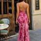 Ruffled Dreamy Corset Prom Gown , Barbie Pink Women's Maxi Birthday Dress Party Dress RS2409