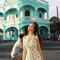 Retro White A-Line Halter Red Polka Dots Maxi Prom Dress Summer Dress RS641