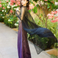 Elegant Gradient Spaghetti Straps Maxi Prom Dress Evening Dress RS642