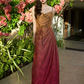 Elegant Gradient Spaghetti Straps Maxi Prom Dress Evening Dress RS642