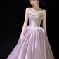 Silky Beaded Puffy Corset Prom Gown , Lavender Dreamy Women's Maxi Evening Dress Birthday Dress RS2519