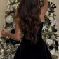 Minimalist Silky Women's Homecoming Dress Black Corset Short Prom Dress Party Dress RS2877