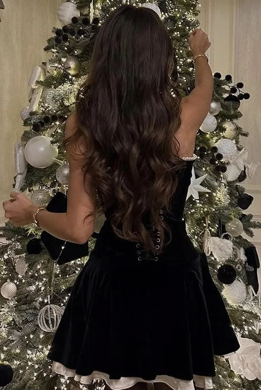 Minimalist Silky Women's Homecoming Dress Black Corset Short Prom Dress Party Dress RS2877