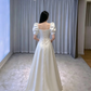 White Satin Wedding Dress Charming Bridal Dress      S1436