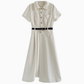 French style apricot dress new summer commuting interview dress R1910