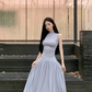 Maillard outfit suit, mature style, fashionable and stylish sleeveless top and skirt, two-piece suit R0481
