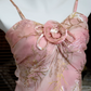 Elegant Pink Prom Dress Sheath Spaghetti Straps Embroidery Corset Maxi Evening Dress RS663