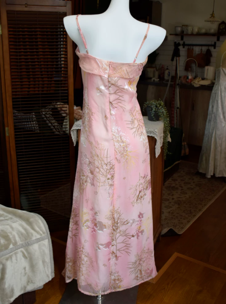 Elegant Pink Prom Dress Sheath Spaghetti Straps Embroidery Corset Maxi Evening Dress RS663