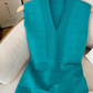 Green Chanel style v-neck sleeveless dress for women with slim waist and short hip skirt R3953