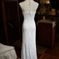 Minimalist White Evening Dress Sheath Spaghetti Straps Bodycon Maxi Prom Dress RS665