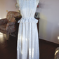 Fresh Pale Blue Summer Dress A-Line High Collar Maxi Women Dress RS667