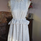 Fresh Pale Blue Summer Dress A-Line High Collar Maxi Women Dress RS667