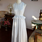 Fresh Pale Blue Summer Dress A-Line High Collar Maxi Women Dress RS667
