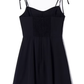 2025 summer new sexy petite pure black slim short suspender dress R0946