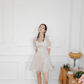 Summer French skirt for women petite white waist chiffon polka dot dress summer skirt R3459