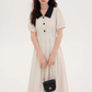 French style shirt dress with waist for summer 2025 new formal occasion dress R2367