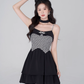 Pure desire little fragrance style suspender dress black sweet princess dress R4113