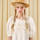 French high-end silk cotton palace embroidery baby doll dress R5211