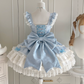 Cute White and Pink Homecoming Dress A-Line Square Bow-knot Corset Mini Birthday Dress RS675