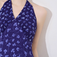 French halterneck dress for women summer design temperament waist slimming floral dress R4459