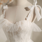 Gentle White Homecoming Dress , Tulle Hazy Corset Short Prom Dress RS1697