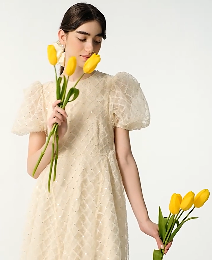 French dress floral dress long dress temperament princess dress new style for women R3563