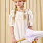 French high-end silk cotton palace embroidery baby doll dress R5211