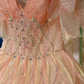 Cute Pink Beaded Homecoming Dress A-Line Spaghetti Straps Mini Birthday Dress RS685