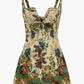 Green suspender waist A-line short skirt homecoming dress R2739