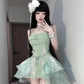 Atmosphere pure desire lace straps high-end suspender dress waist slimming short skirt R1671