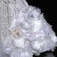 Silver halterneck diamond sequined open back sexy waist puffy skirt homecoming dress R4126