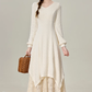2025 new style white knitted dress with coat and sweater dress R1895