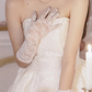 Off-white lace gloves mid-length wedding dress banquet dinner gloves     S6238