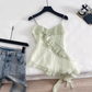 2025 new irregular camisole summer design sleeveless waist outerwear top for women R0301