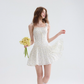 French floral suspender skirt pastoral style dress short skirt holiday style skirt R2800