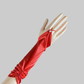 Summer hook finger nail beaded satin bridal gloves prom gloves wedding party banquet elegant     S6276