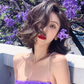 Charming purple sequin sexy waist tube top maxi prom dress, homecoming dress R3104